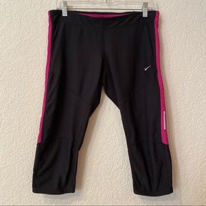 Nike | Black Purple Dri-Fit Capri Pant Leggings